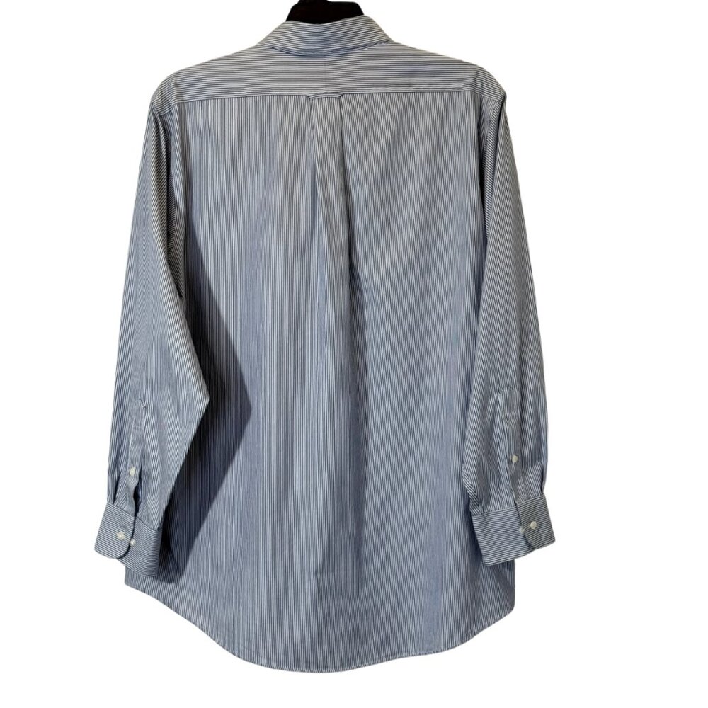 Men’s Blue | White Stripe Shirt Size 17 (34/35) - Picture 3 of 4